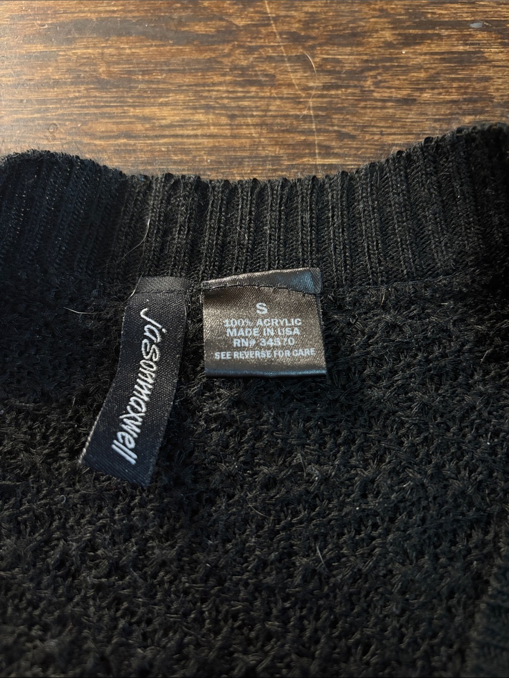 jason maxwell Black Open-Front Knit Cardigan - Picture 2 of 3